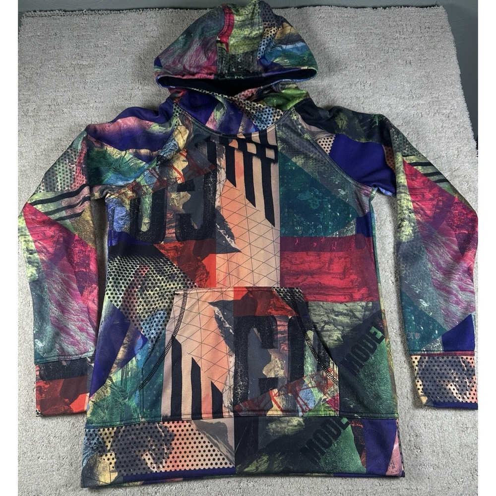 Burton Snowboards Women's Geometric Fleece Pullover Hoodie Sweatshirt Sz Medium